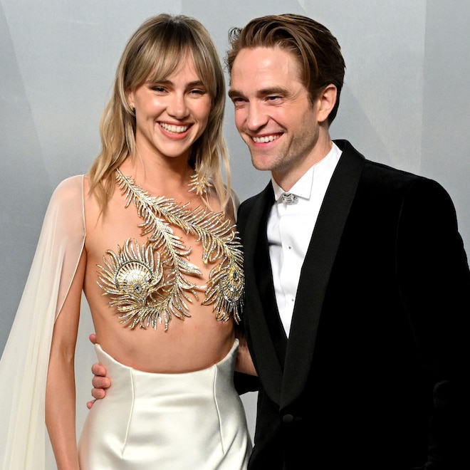 Suki Waterhouse and Robert Pattinson attend the 2026 Vanity Fair Oscars Party 2026